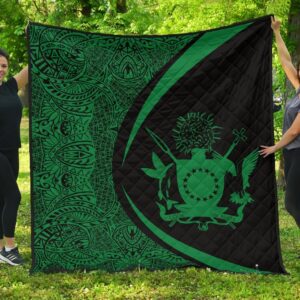 Cook Islands Coat Of Arms Polynesian Premium Quilt  Circle Style  08 J2  Quilt